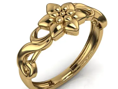 flower ring  3D print model