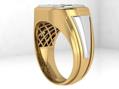 Round Diamond Triangular Ring 4465 3D print model