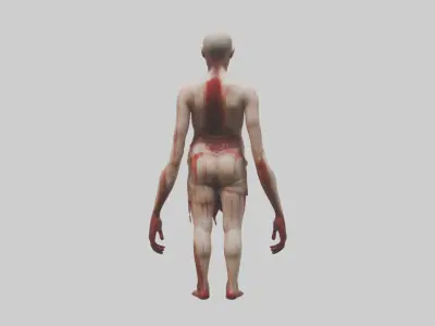 Bloody figure model Low-poly 3D model