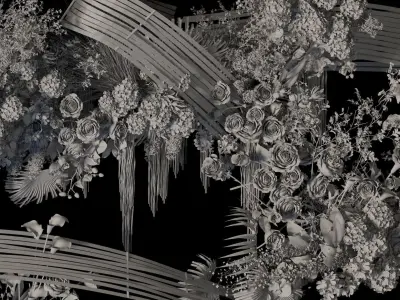 Floristry Fine art display 3D model