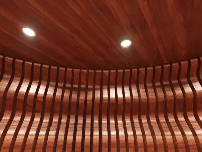 Rounded curved wall LS design  3D model