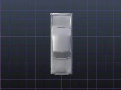 OLD Rusty Car Low-poly 3D model