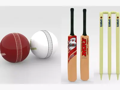 Cricket Kit Collection 3D Model Pack