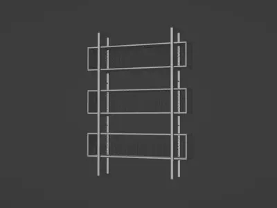 Bookcase with four shelves Free 3D model