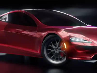 Very realistic Tesla model 3D model