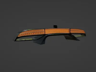 safety car only alarm lights 3D model