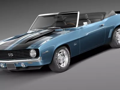 Chevrolet Camaro SS Convertible CG 1969 3D model