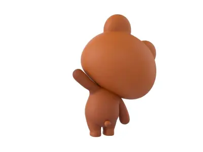 Character038 Rigged Bear 3D model