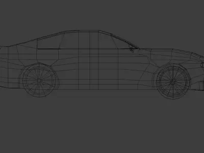 3d model car driving on road 3D model