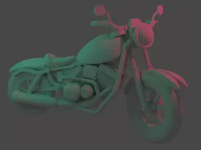simple motorbike 3D print model