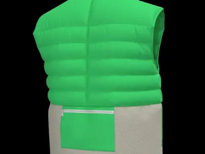 Puffer vest 3D model