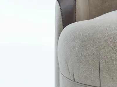 Detail Luxury Bed Room Chair 3D model