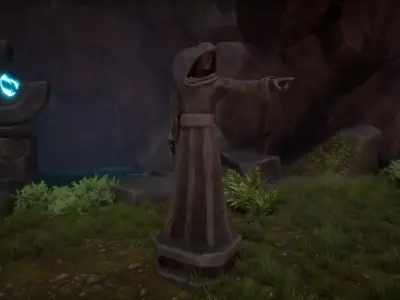 Robed Statue Low-poly 3D model purchase