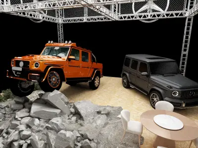 Booth Exposition Car 3D model