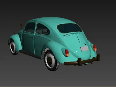 Cute Beetle Classic Car 2012 3D MODEL 3D model