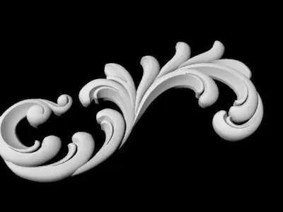 Central decor ornament for furniture 3D model 53