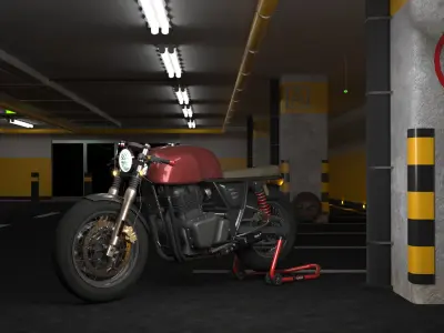 Cafe racer 3d model 3D model
