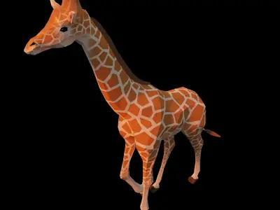 Low-poly Girrafe giraffe Low-poly 3D model