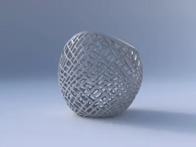 Bowl compressed 3 with lattice tiles 3D print model