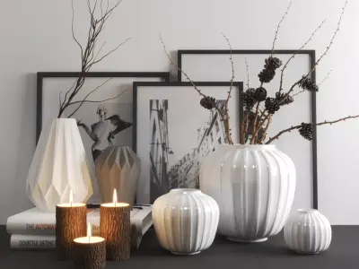 set1115 vases and pots 3D model
