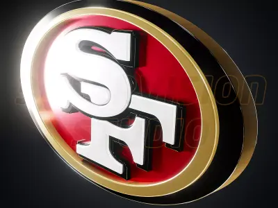 San Francisco 49ers logo - Cinematic - 3D print 3D model