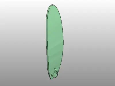 Surfboard - Type 2 3D model