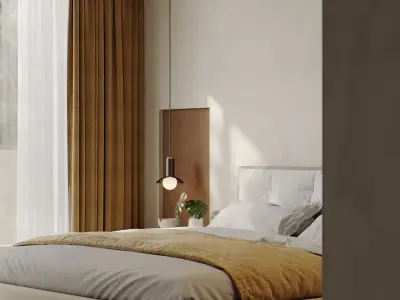Bedroom interior scenes 3D model 15