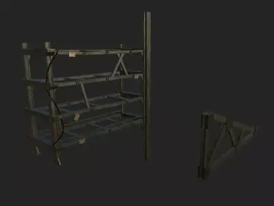 Metal Frame Low-poly 3D model