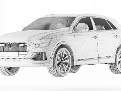 Audi Q8 Low-poly 3D model