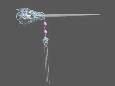 Hair Pins Low-poly 3D model