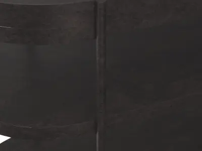 Cassio Console Black Steel 3D model