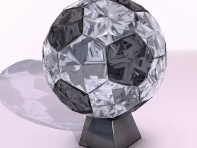 Football Trophy 3D model purchase