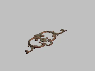 Decor 2 ornate scroll 3D print model