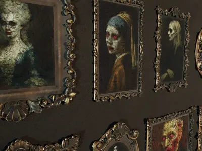 Frame Pack Vol 02 Vampire Portrait Series Low-poly 3D model