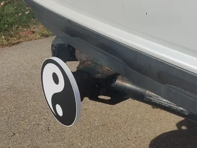 Ying Yang Trailer Hitch Cover 3D print model