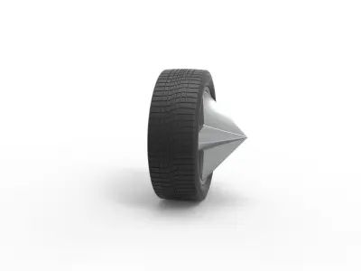 Car wheel 9 Scale 1 to 25 3D print model
