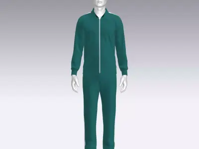 Sport Suit Low-poly 3D model 12