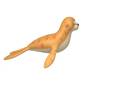 Seal cartoon 3D model