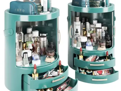 Beauty salon cosmetics set 10 3D model