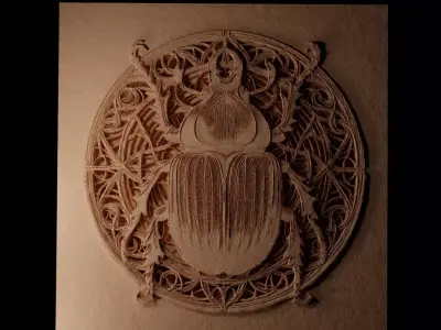 Beetle CNC 3d Print High Relief Sand Casting 3D print model