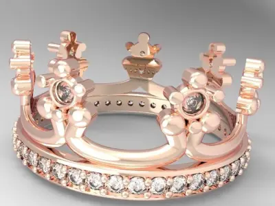 Ring crown 3D print model