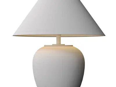 Rustic Nordic Country Nightstand bedside Provence Table lamp 3D model