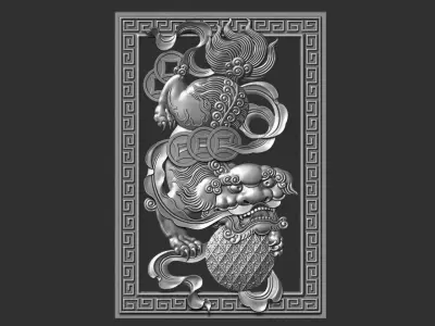 jumping lion 3D print model