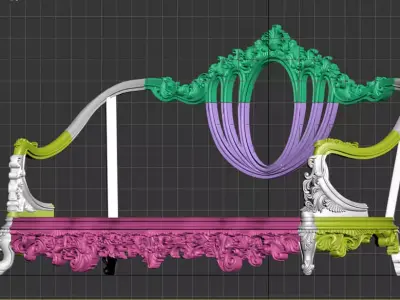 3d luxury wood carved Knape 3D print model