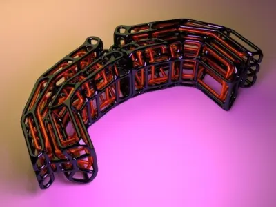 Car bumpers wire Low-poly 3D model