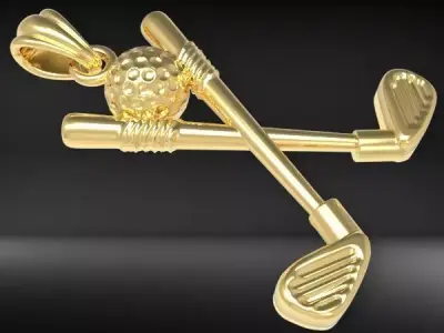 Golf Clubs pendant  3D print model
