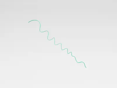 Ribbon v1 005 Low-poly 3D model