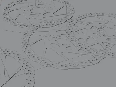This 3D bicycle brake disc 3D model