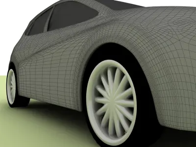 Seat Leon Low Poly MAX 2008 3D model