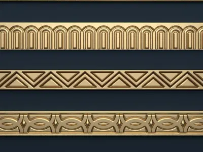 6 Decorative Onlays Collection 3D model 3D model